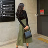 High-Waisted Women's Midi Skirt