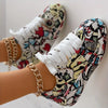 Hazel | Stylish Graffiti Print Women's Sneakers
