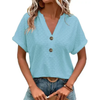 VitaBloom™ – Short-sleeved summer blouse for women with V-neck