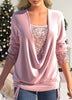 Chloe™ Long Sleeve Sequin Blouse