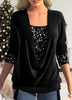 Chloe™ Long Sleeve Sequin Blouse