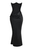 Renata – Off-shoulder Satin Corset Maxi Dress for Women