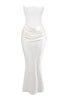 Renata – Off-shoulder Satin Corset Maxi Dress for Women