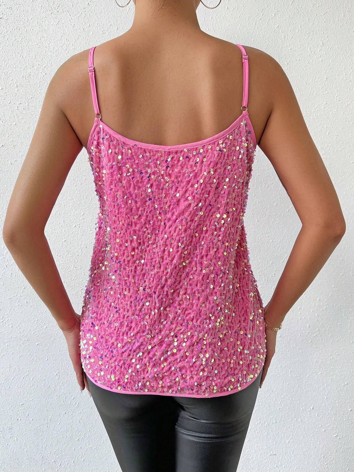 LUCIA – Glitzerndes Spaghetti‑Top