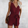 Women's Jumpsuit with V-Neck and Sleeves | Summer