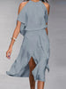 Madonna - Elegant Dress with Fashionable Shoulder Cutouts