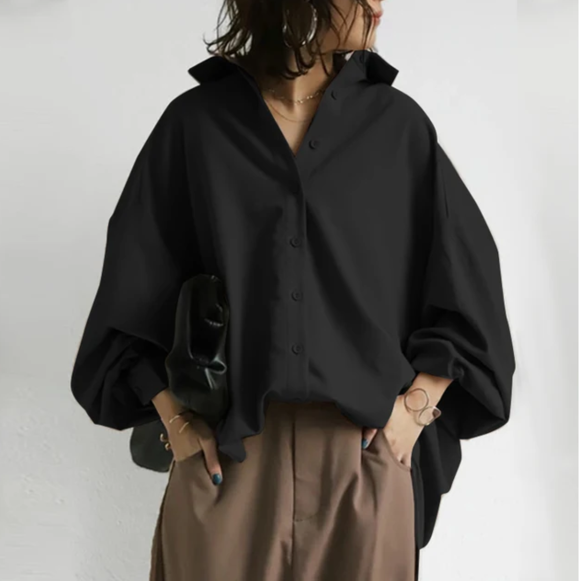 Reverina™ – Women's Blouse with Revers & Elegant Fit