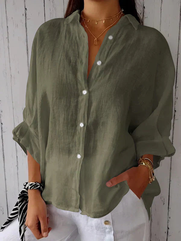 Madison - Timeless Elegant Blouse with Button Front