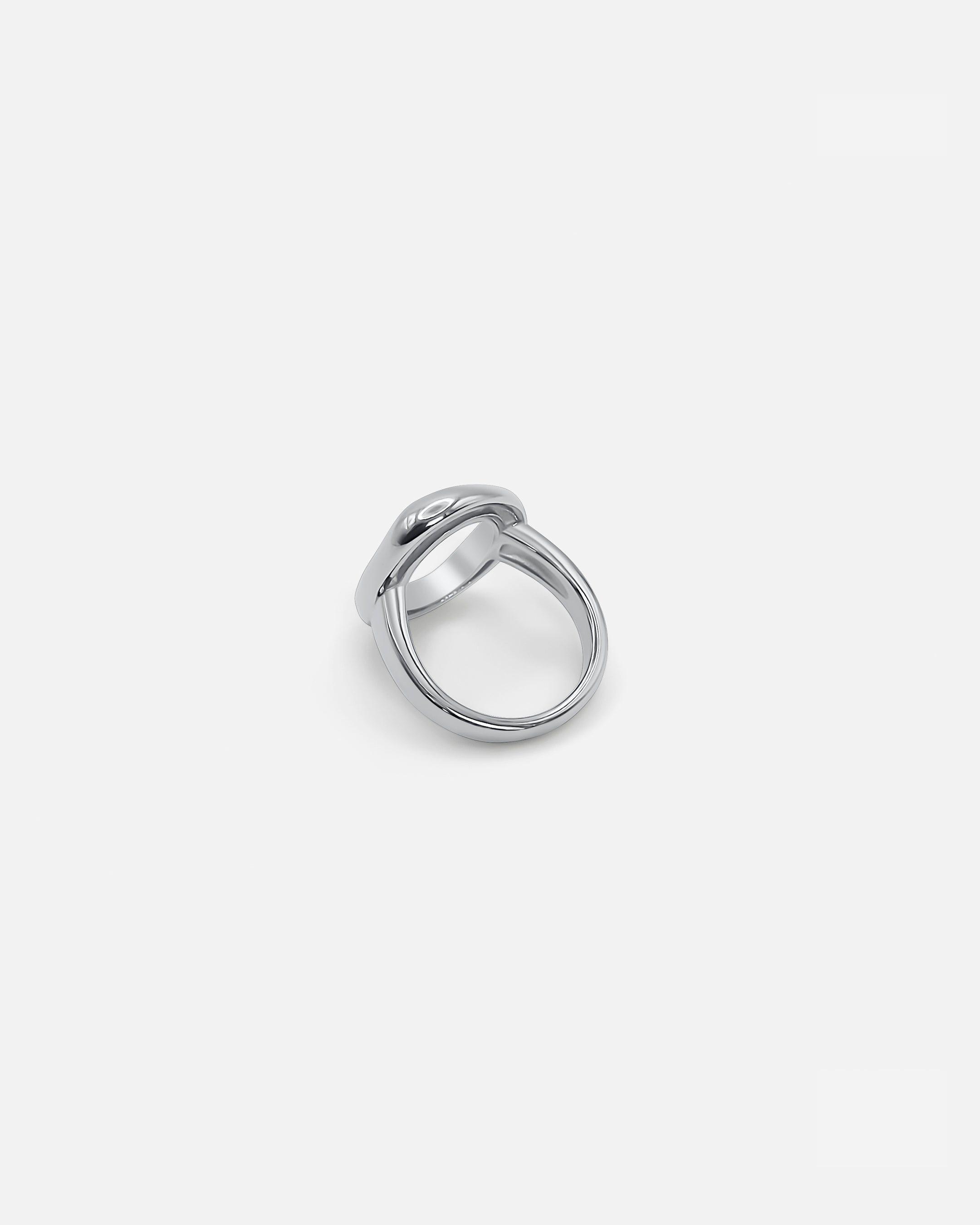 Silver Oval Ring with Hollow Design – Minimalist Elegance for Every Day