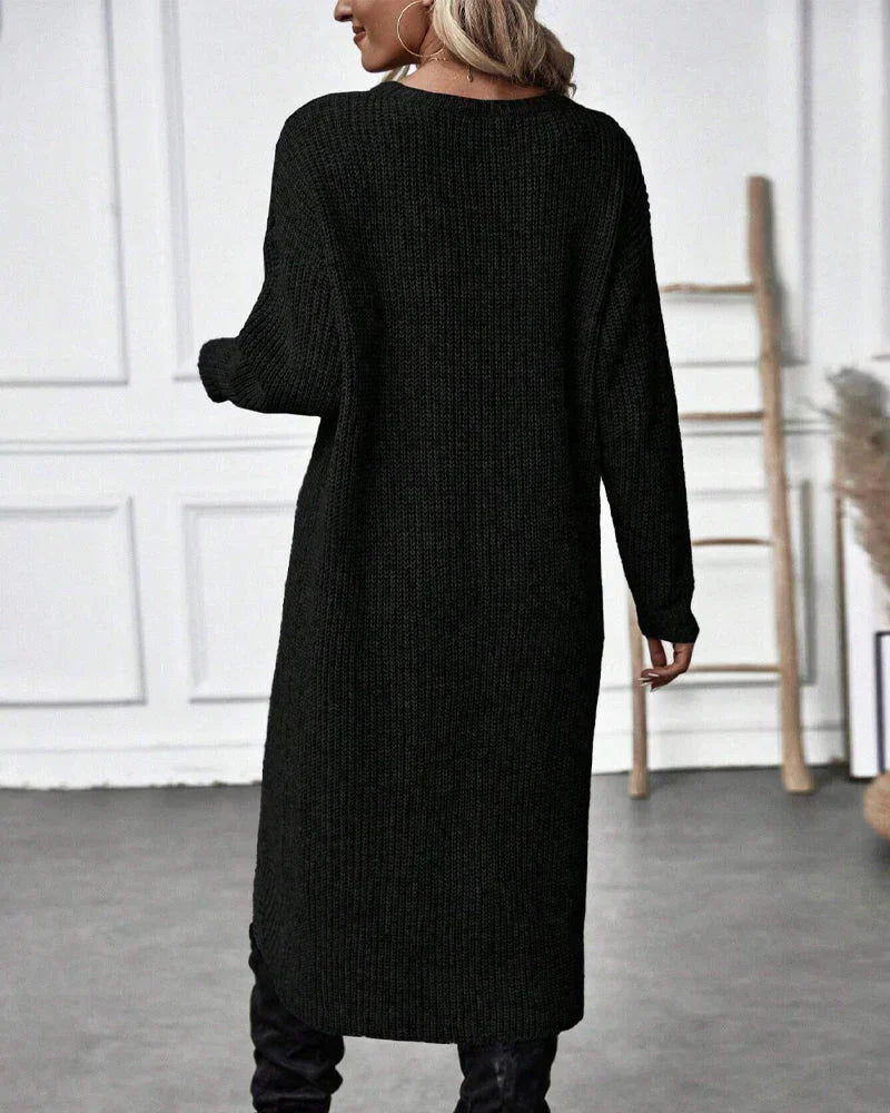 Emma | Luxurious Knit Dress with Slit for Women