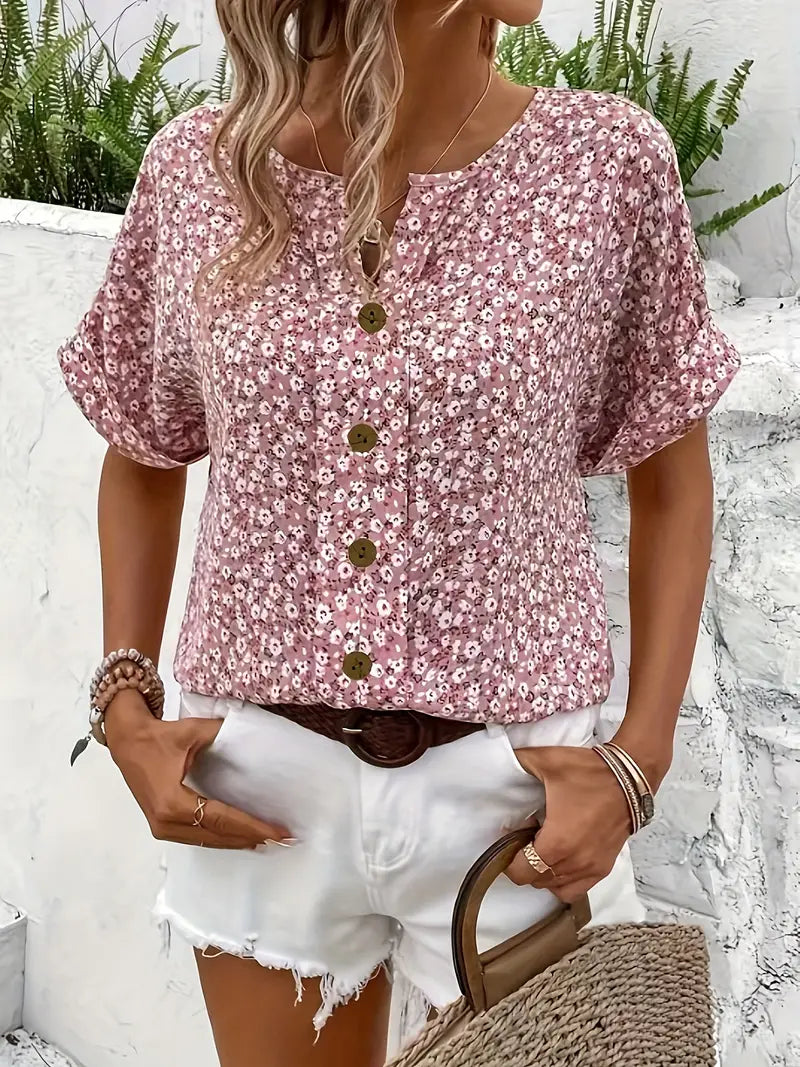 Lina™ Short Summer Top with Feminine Note