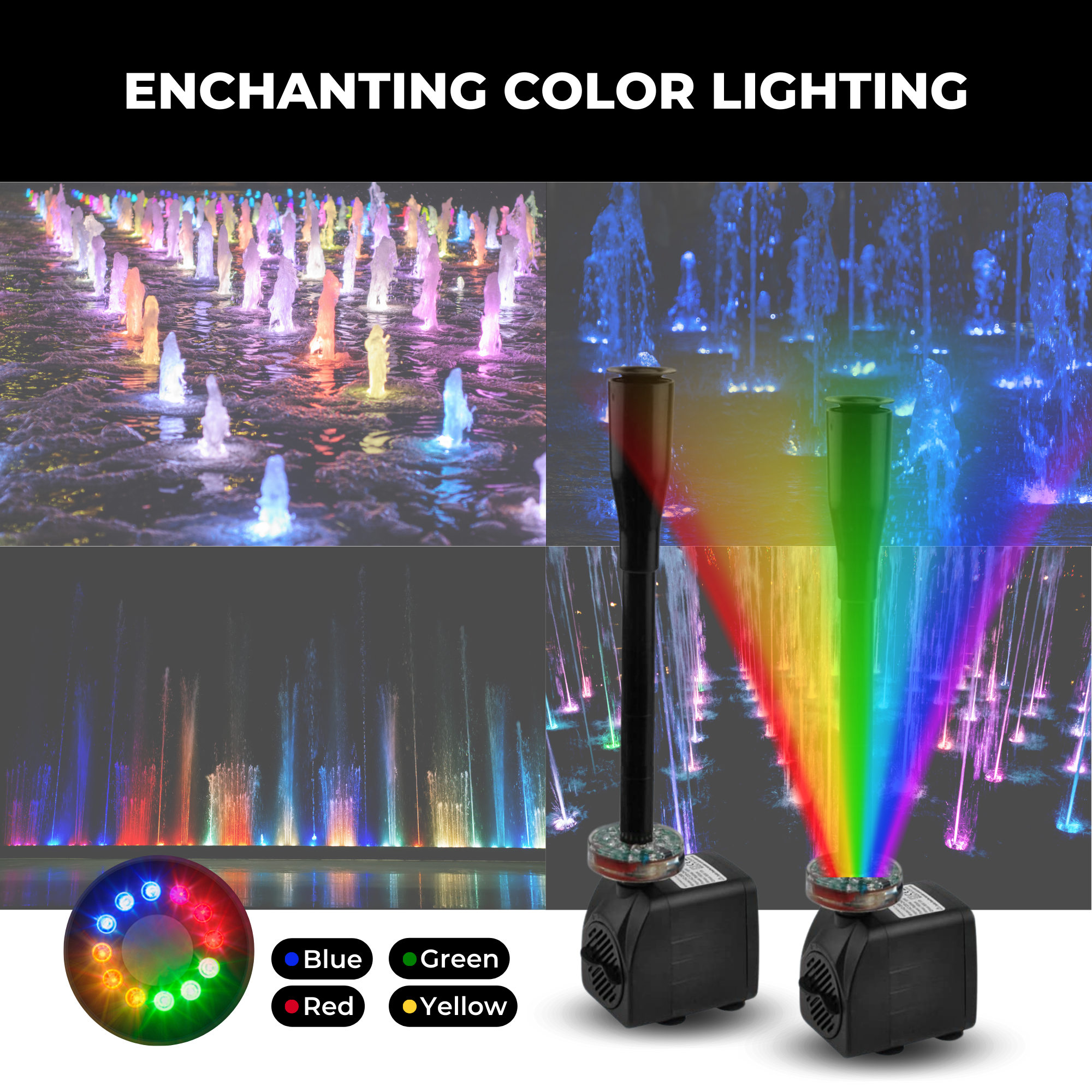 GlowFlow™ Garden Solar Fountain
