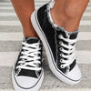 FloraWalk™ – Canvas Lace-up Sneaker with Floral Pattern