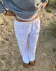 Damen-Leinenhose mit lockerer Passform – verschiedene Farben