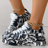 Hazel | Stylish Graffiti Print Women's Sneakers