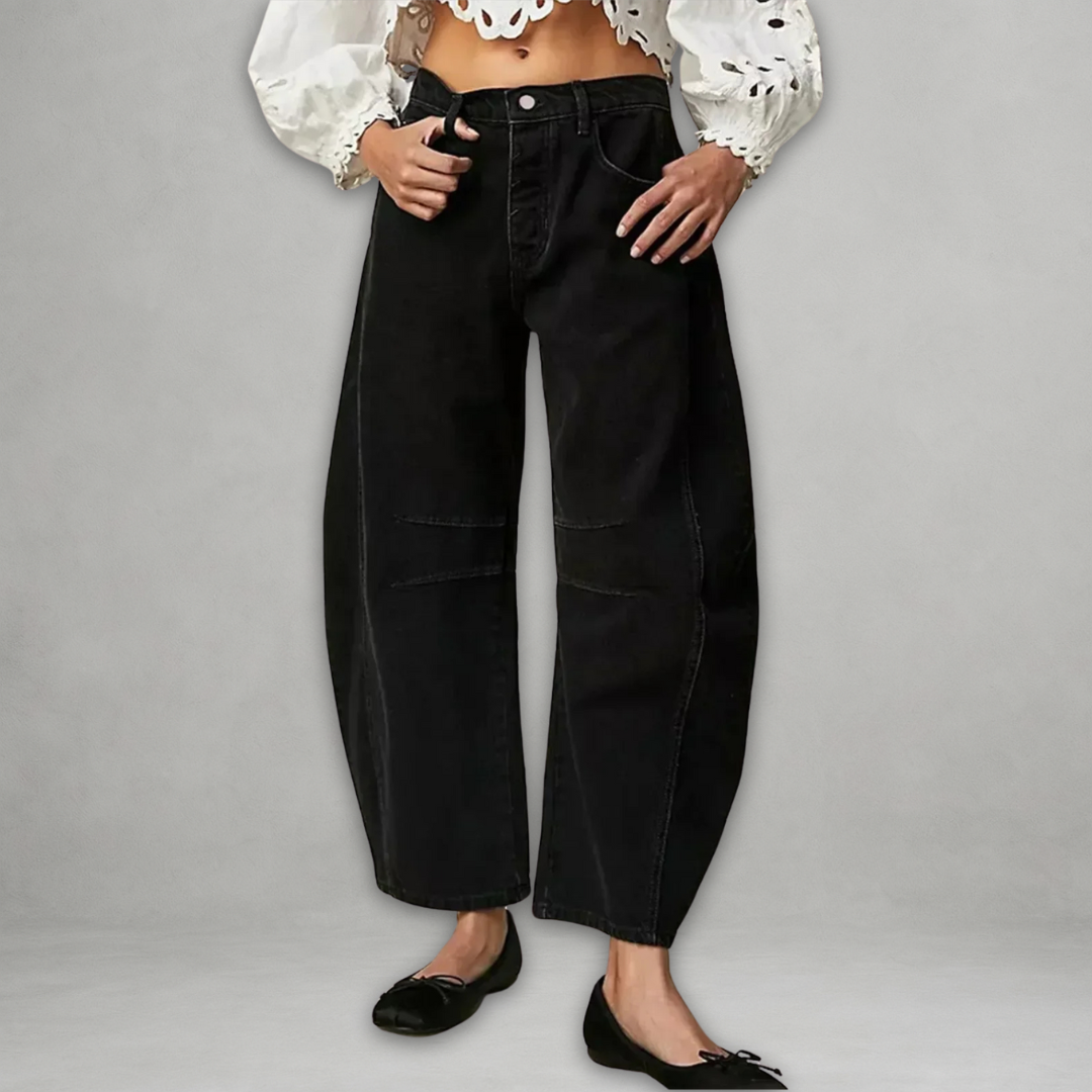 Damen Baggy Jeans mit weitem Bein – lässiger Schnitt