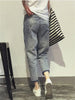 Gray Shortened Jeans for Women | Washed