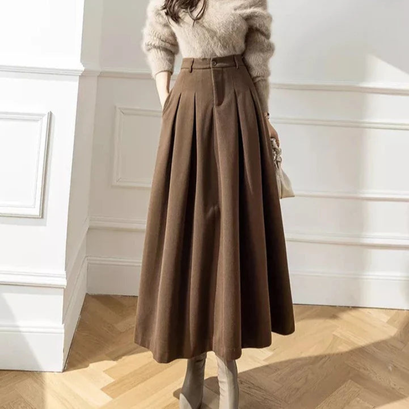 Pleated Skirt with High Waist for Women | Casual