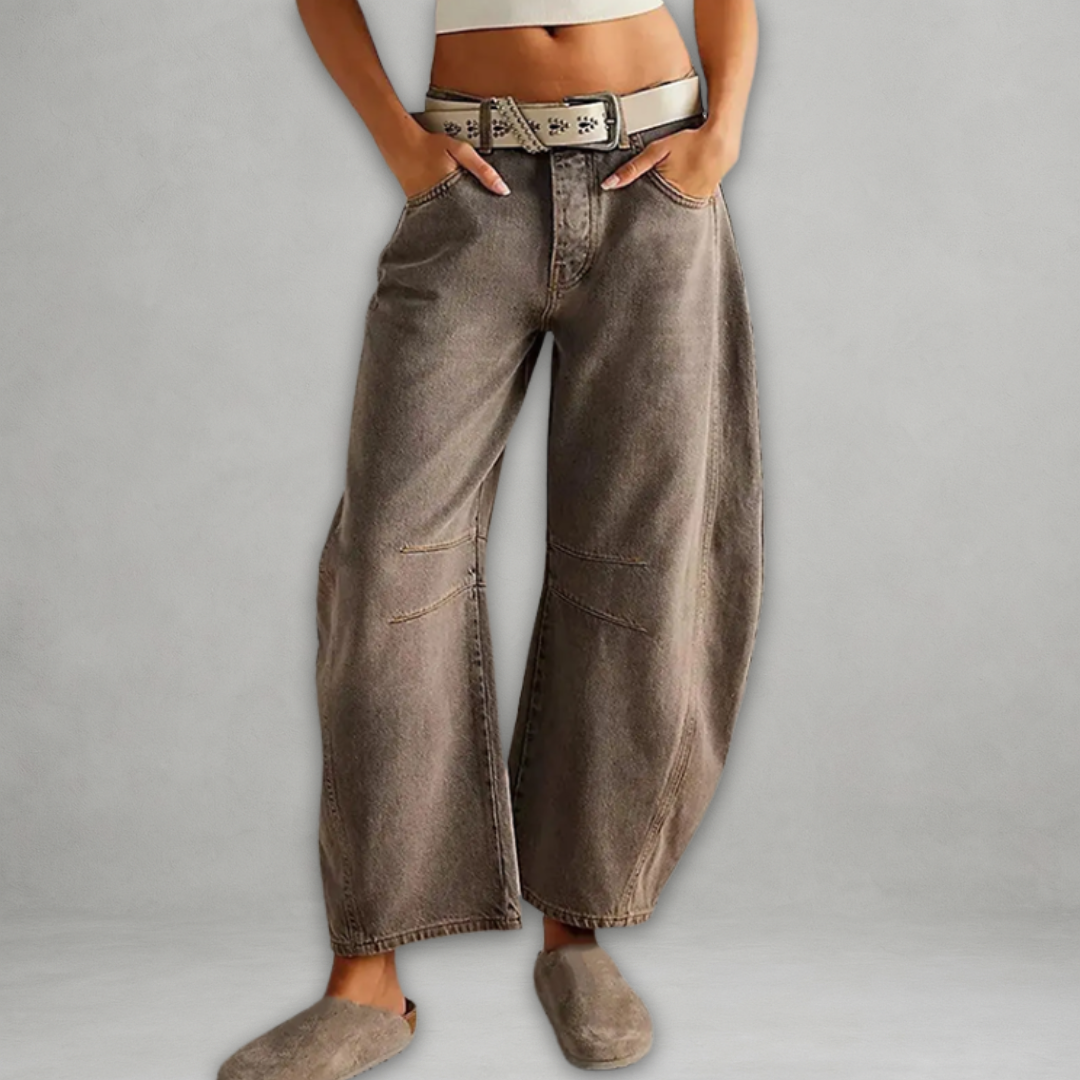 Damen Baggy Jeans mit weitem Bein – lässiger Schnitt