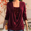 Chloe™ Long Sleeve Sequin Blouse