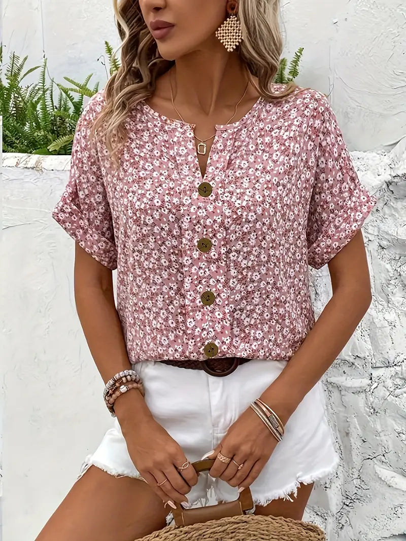 Lina™ Short Summer Top with Feminine Note
