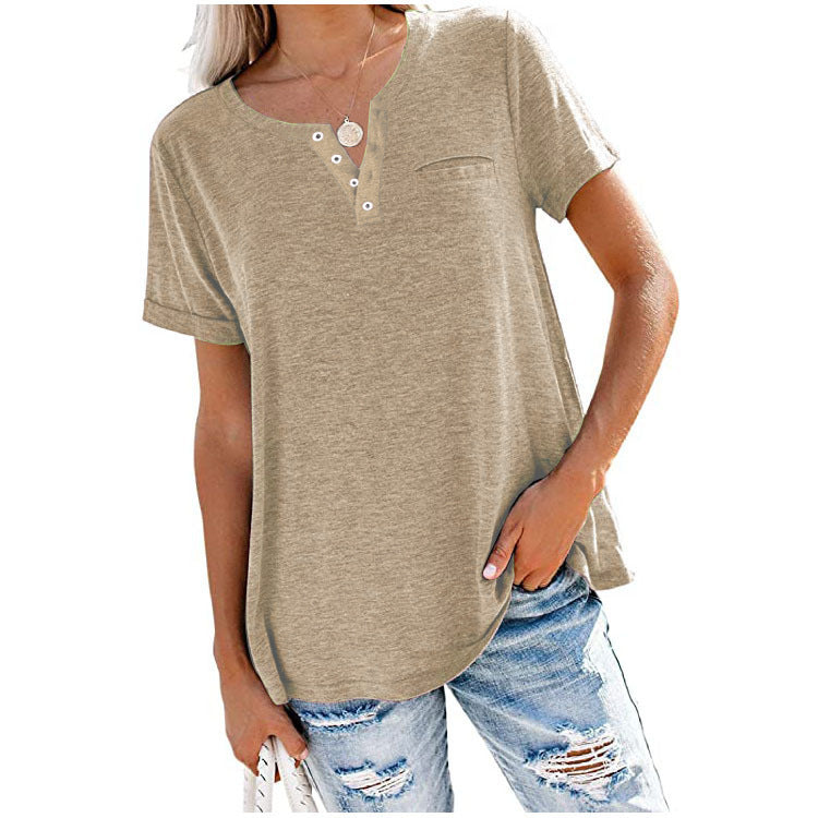 Lotte™ Short-Sleeved V-Neck Blouse