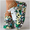 Hazel | Stylish Graffiti Print Women's Sneakers