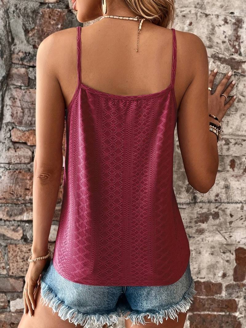 Alida – Cami-Top mit Ösen und Spitze für Damen