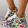 Hazel | Stylish Graffiti Print Women's Sneakers