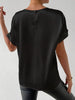 Caroline - Satin-T-Shirt mit umgeschlagenen Ärmeln für Damen