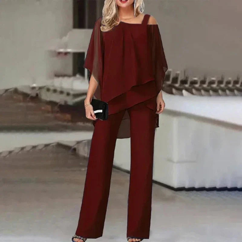 Wilma | Elegant Off-Shoulder Design Two-Piece Set for Women