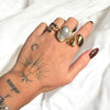 Golden ring with irregular pearl – Organic & elegant