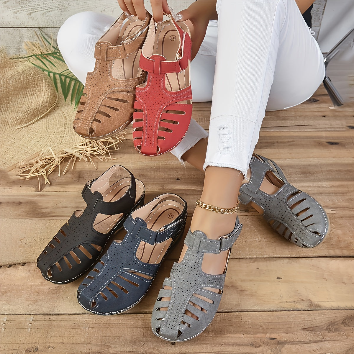 ElegantaStep™ – Elegant Closed Ladies Sandals