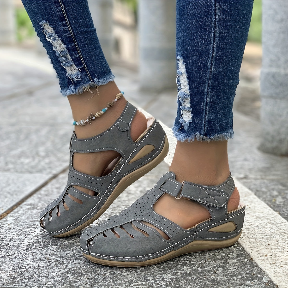 ElegantaStep™ – Elegant Closed Ladies Sandals