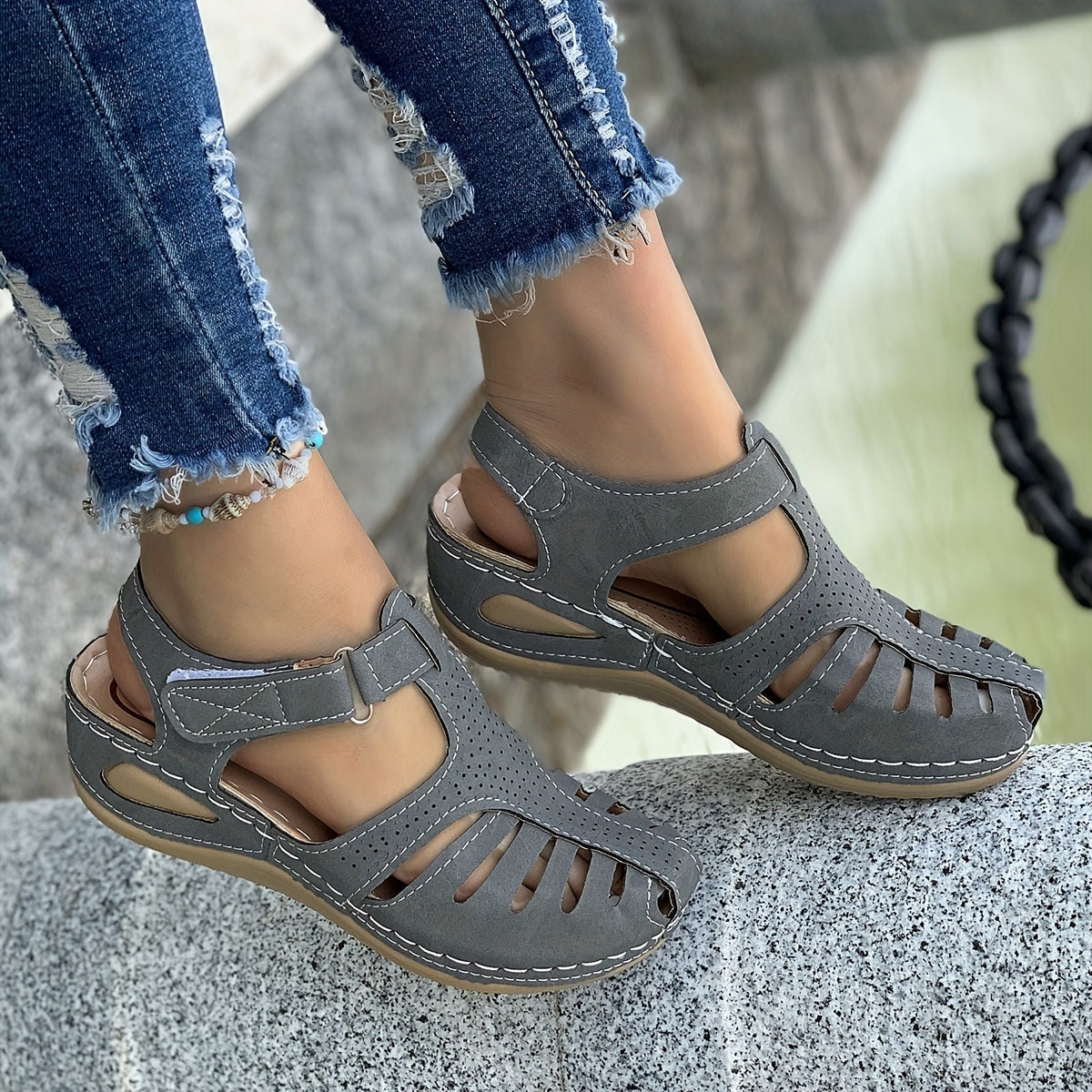 ElegantaStep™ – Elegant Closed Ladies Sandals