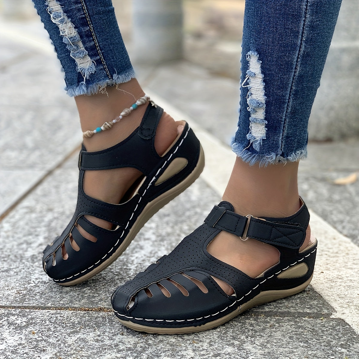 ElegantaStep™ – Elegant Closed Ladies Sandals