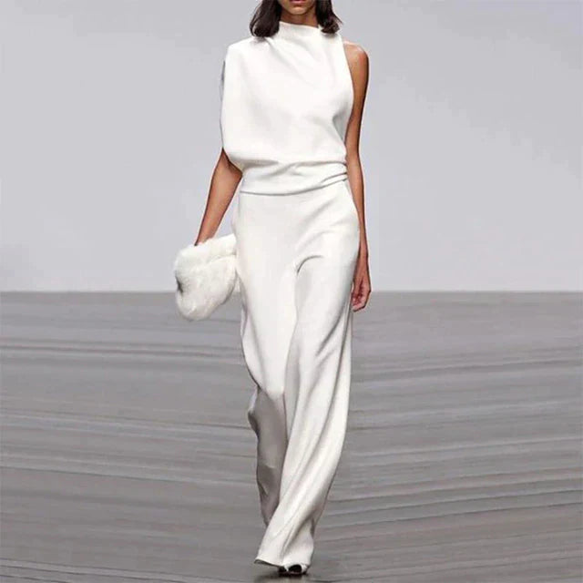 Sleeveless Jumpsuit with Wide Leg for Women | Chic