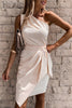 BellaVogue™ – Elegant One-Shoulder Mini Dress for Women