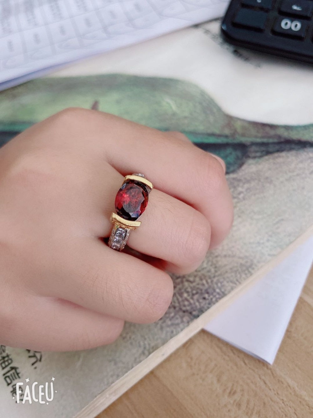 CrimsonGlow™ Red Stone Ring