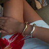 Elegant Open Gold Bracelet – Stylish Highlight for Your Look