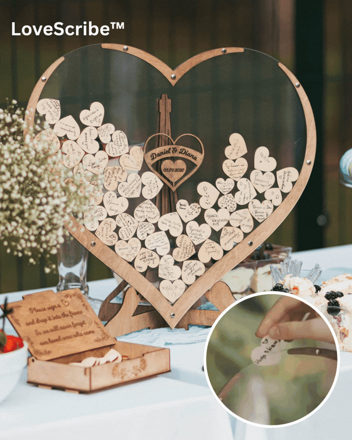 LoveScribe™ Heart Guest Book