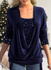 Chloe™ Long Sleeve Sequin Blouse