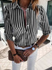 Women's striped blouse – regular fit and classic design