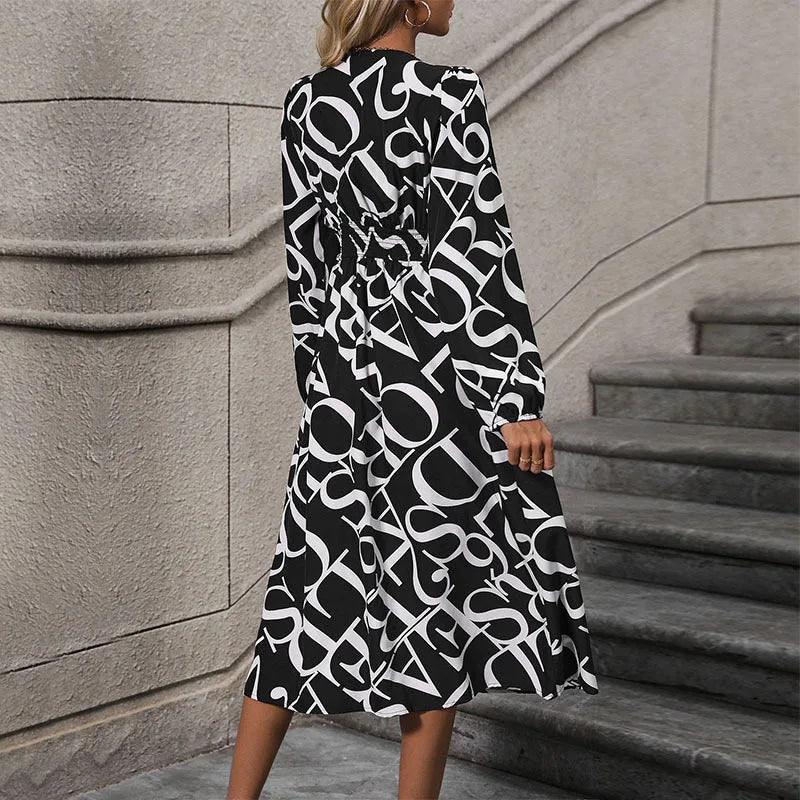 Elena | Elegant Geometric Design Women's Dress