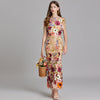 Elegant Sleeveless Embroidered Women's Dress | Maxi