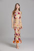 Elegant Sleeveless Embroidered Women's Dress | Maxi