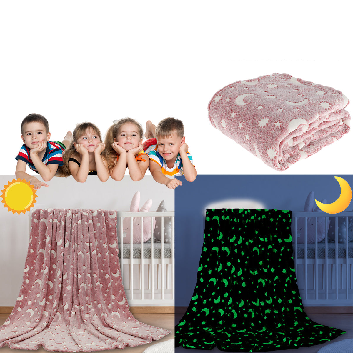GlimBlanket™  Shimmering Night Stars Blanket