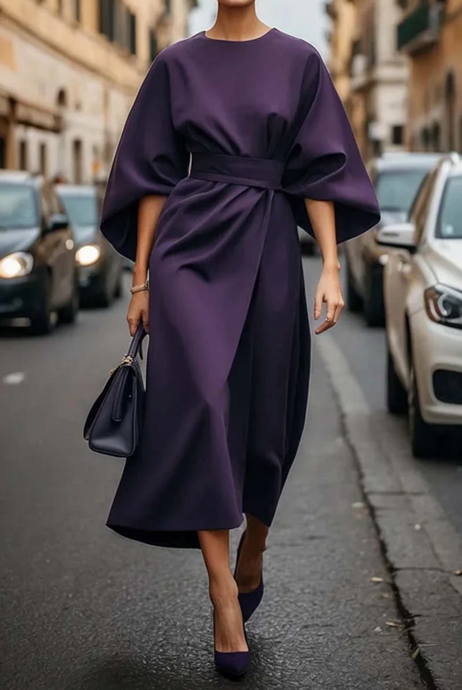 Clare - Stylish Maxi Dress with Belt