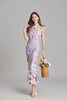 Elegant Sleeveless Embroidered Women's Dress | Maxi