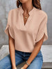 Isalie – Elegant V-Neck Blouse with flowing fabric